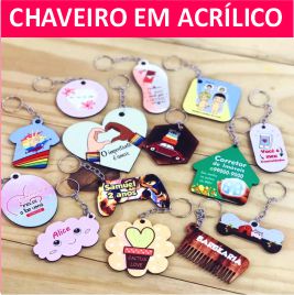 Chaveiros em Acrilico ou MDF